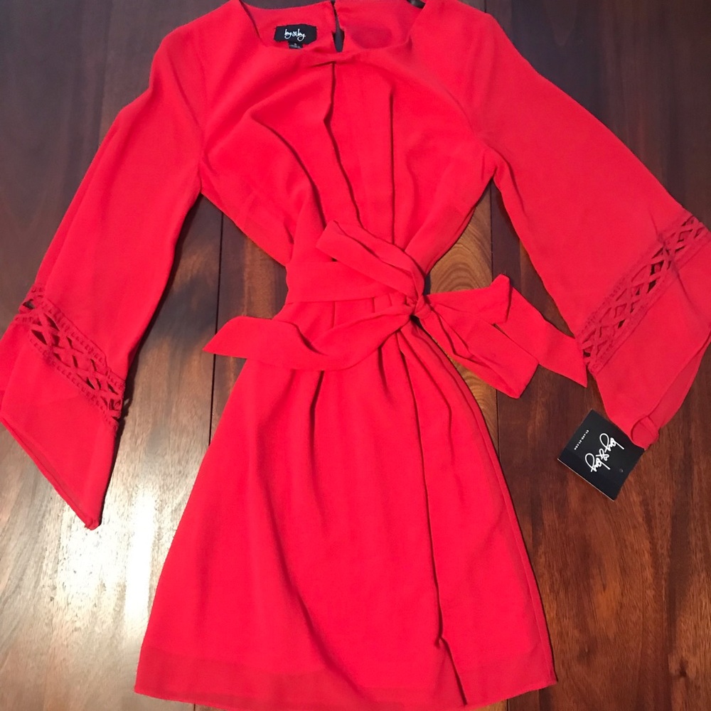 Red Long Sleeve Dress
